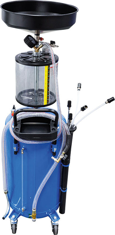 UTENSILE PNEUMATICO PER L'ASPIRAZIONE E LA RACCOLTA DELL'OLIO USATO, 80 LITRI BGS7003
