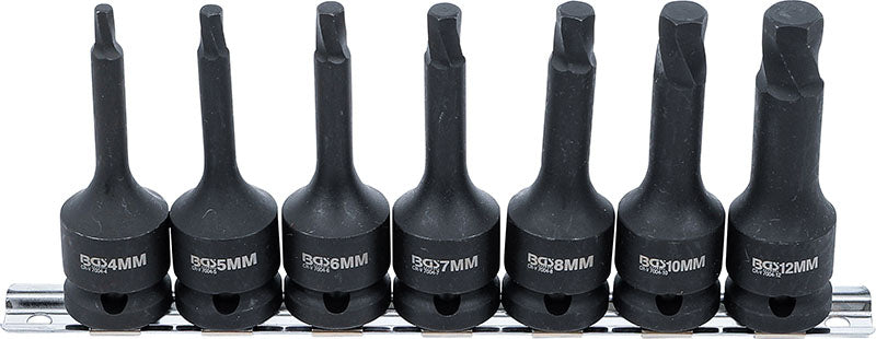 SET 7 PEZZI, DI ESTRATTORI PER VITI, ATT. 1/2”,4 - 12 MM BGS7004