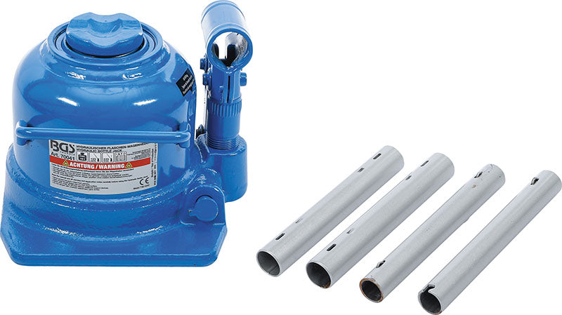 SOLLEVATORE IDRAULICO A BOTTIGLIA, EXTRA PIATTO, 10 TON BGS70041