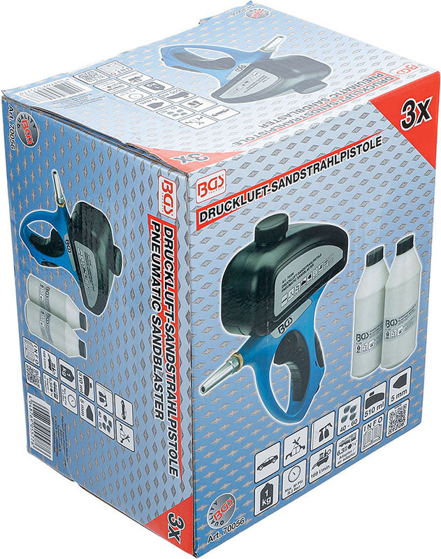 SET 3 PEZZI, SABBIATRICE PNEUMATICA BGS70056