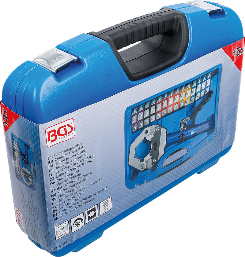 SET DI PINZE A CRIMPARE IDRAULICHE, PER CONNESSIONI A PRESSIONE SU TUBI FLESSIBILI BGS72093