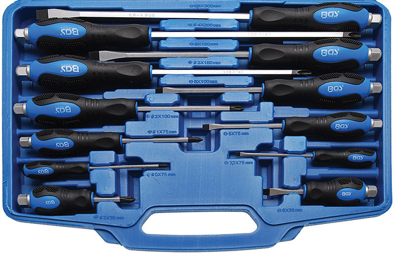 CASSETTA CACCIAVITI12PZ. ASSORTITI LAMA PASS.PRO BGS7895