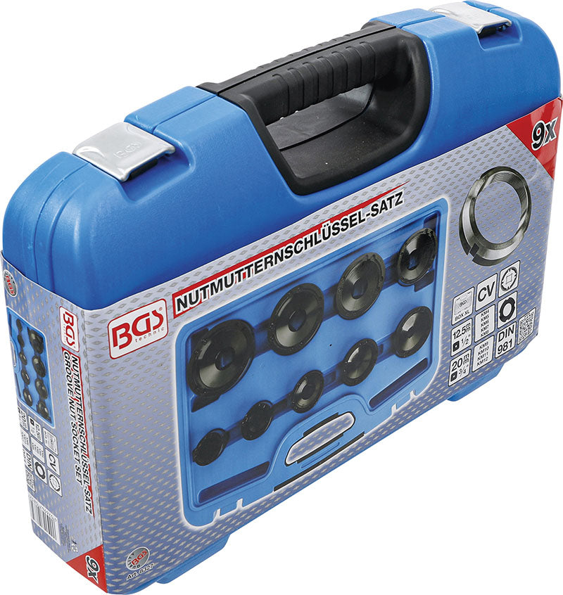 SET 9 PEZZI, CHIAVI DI SERRAGGIO PER GHIERE KM 4 - KM 12, DENTI INTERNI BGS8327