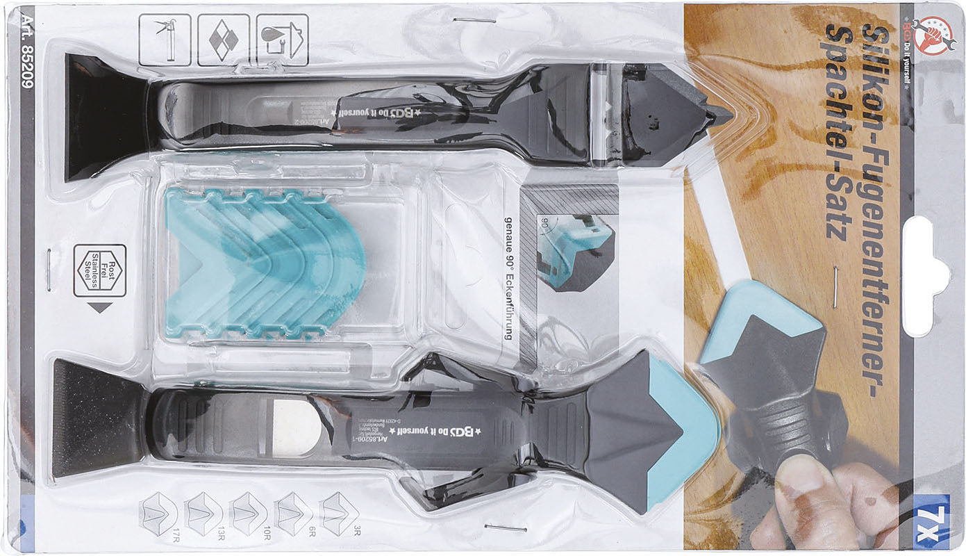 SET 7 PEZZI, UTENSILI PER RIMOZIONE SIGILLATURE E PER STENDERE SILICONE BGS85209