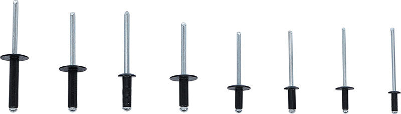 ASSORTIMENTO 200 PEZZI, RIVETTI IN ALLUMINIO, Ø 3,2 - 4,8 MM BGS85224