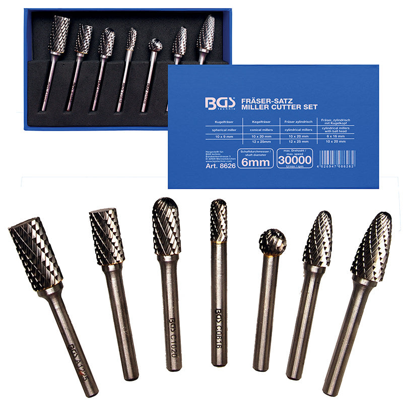 SET 7 PEZZI, FRESE HSS GAMBO 6MM BGS8626
