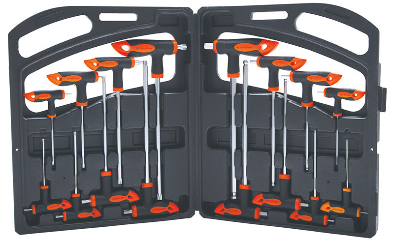 SET 16 PEZZI, CHIAVI MASCHIO ESAGONALI E TORX CON IMPUGNATURA BGS90