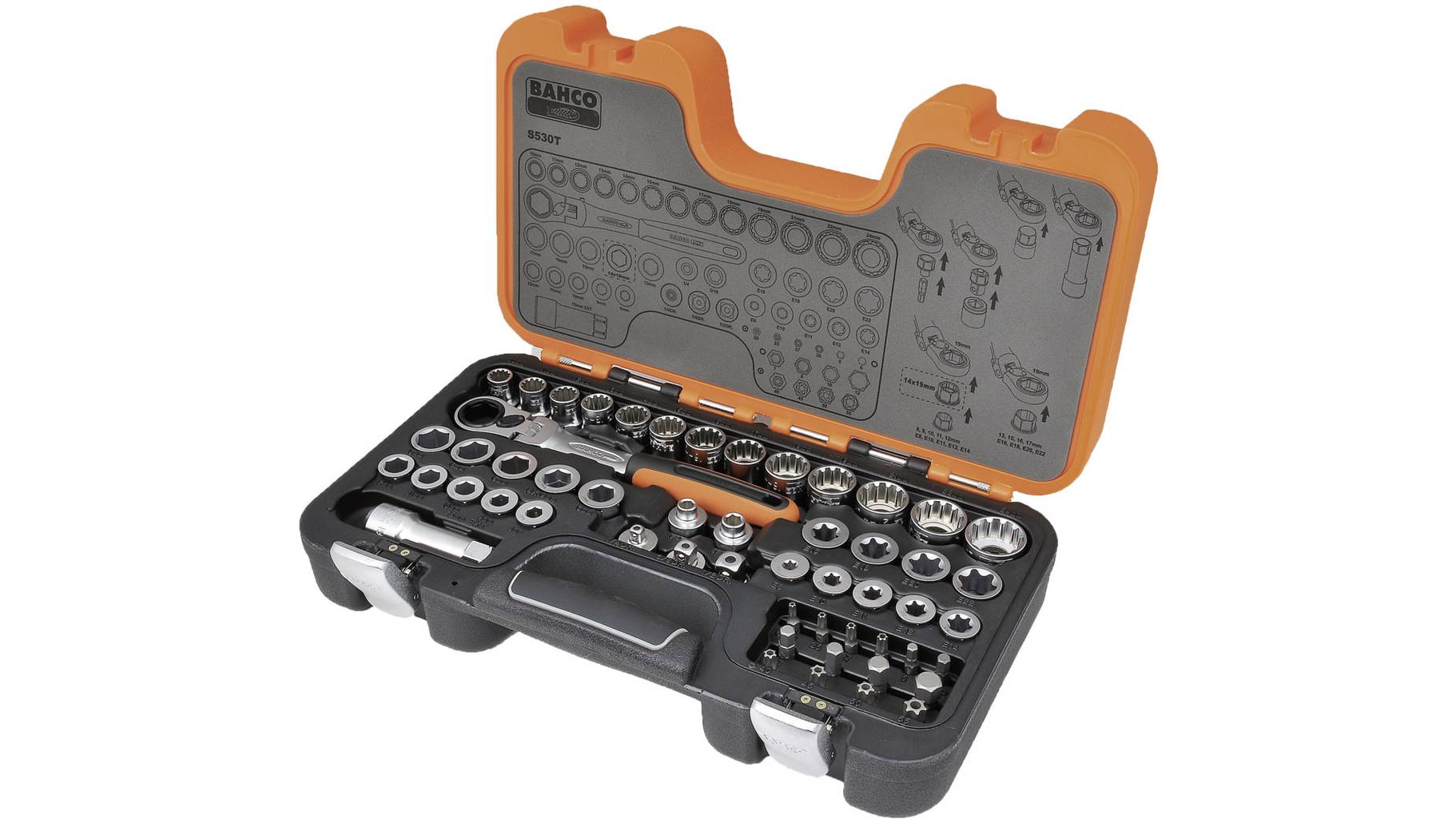 Assortimento chiavi a bussola passanti Bahco S530T