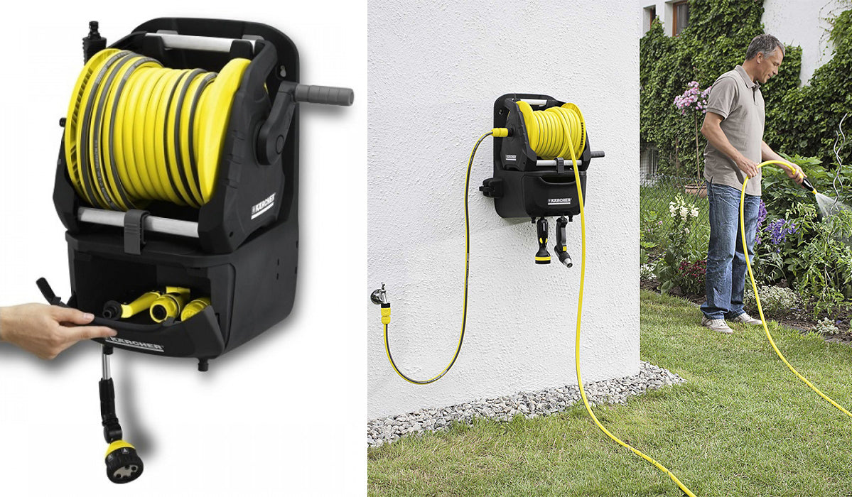 Avvolgitubo portatile HR 7.315 Karcher + tubo e accessori