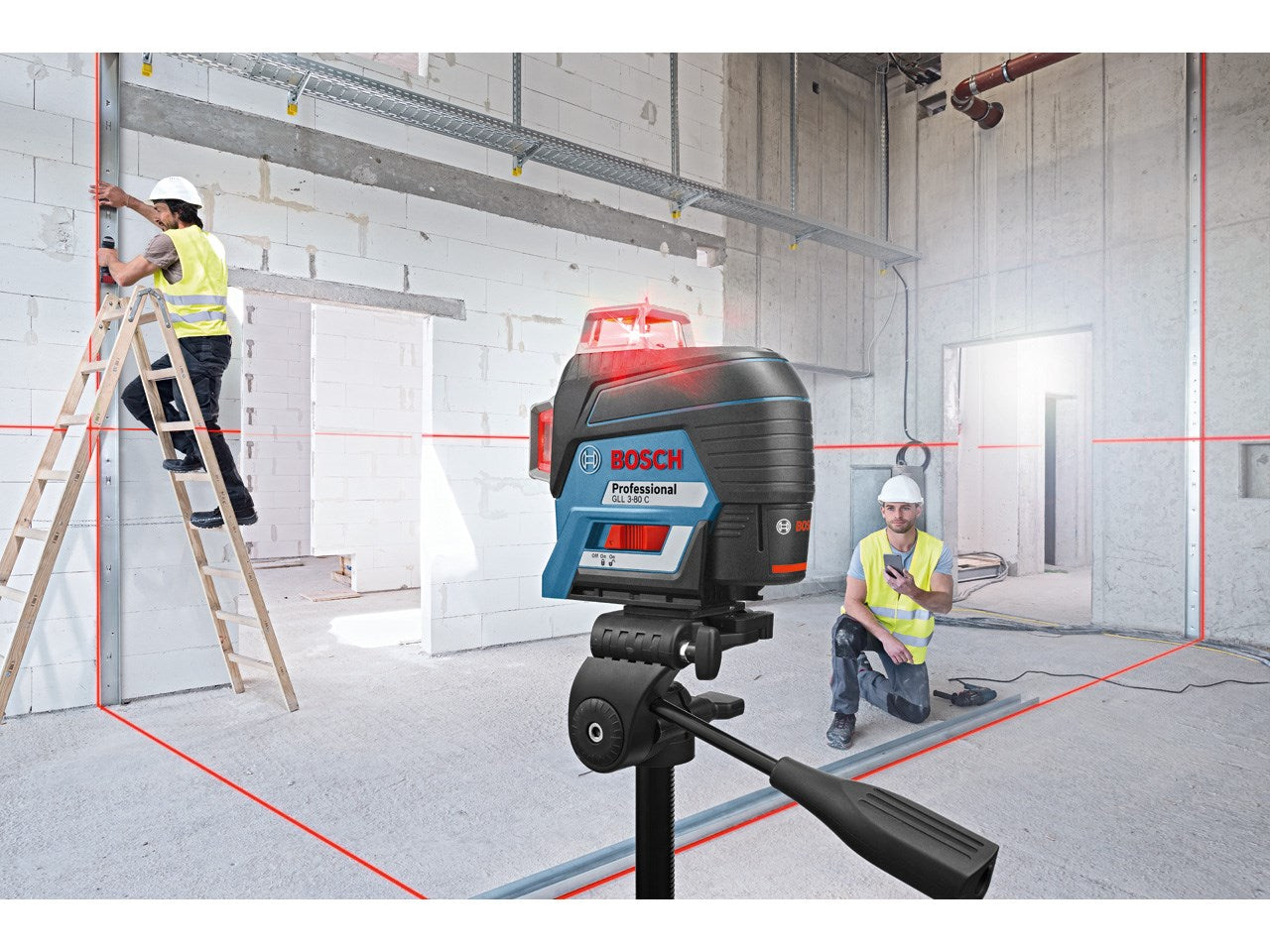 Livella laser GLL 3-80 C Bosch Professional + Treppiedi BT150