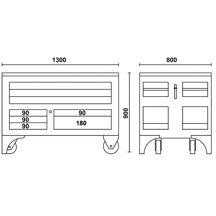 Carrello Postazione di lavoro mobile MaxiTank Beta C30M