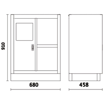 Modulo fisso di servizio per arredo officina Beta C45MS