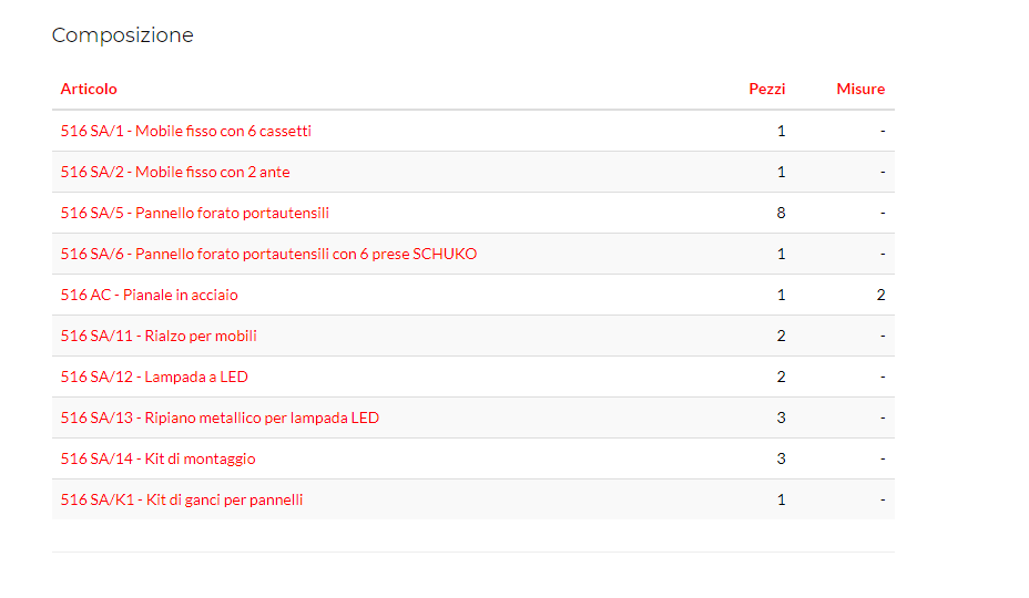 ARREDAMENTO PER OFFICINA piano acciaioUsag 516 SA/CA4