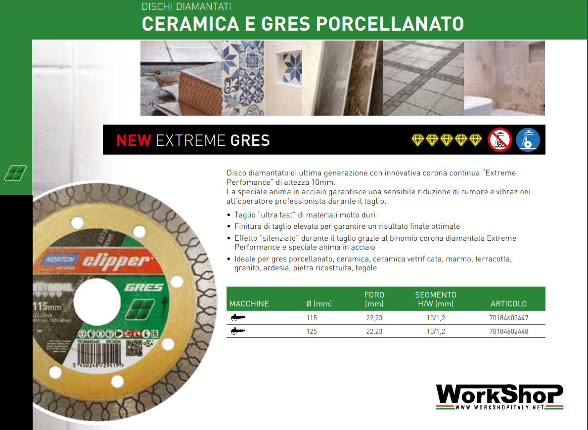 Disco Diamantato Clipper Norton NEW EXTREME GRES