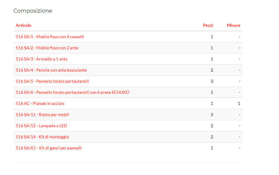 ARREDAMENTO PER OFFICINA piano acciaio Usag 516 SA/CA2