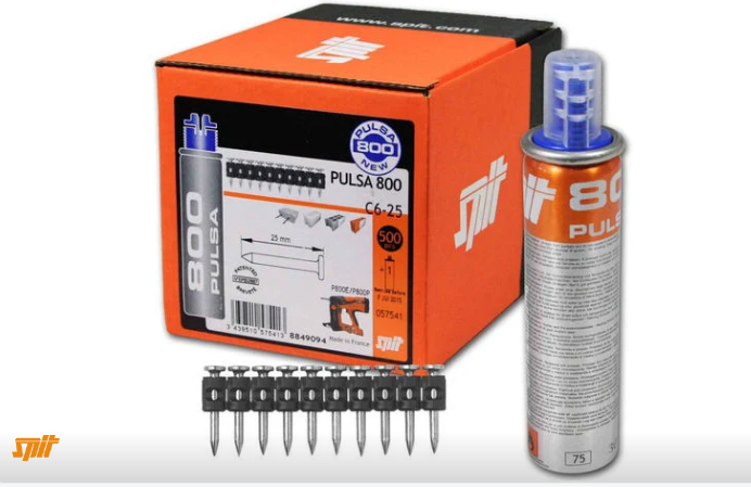 Chiodi Spit Pulsa C6-25 500PZ. + 1 BOMBOLA GAS