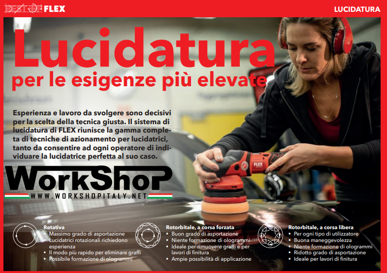 Lucidatrice FLEX PXE 80 in set combinato