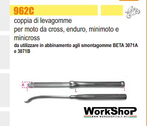 Coppia di levagomme per moto corss enduro minimoto minicross Beta 962C