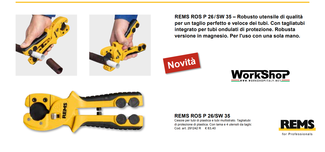 Tagliatubi Rems Ros P 26/SW 35
