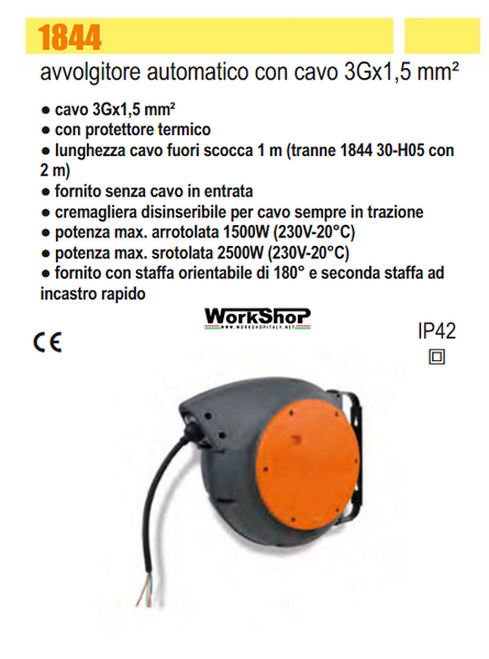 Avvolgitore automatico Beta 1844 3X1,5mm