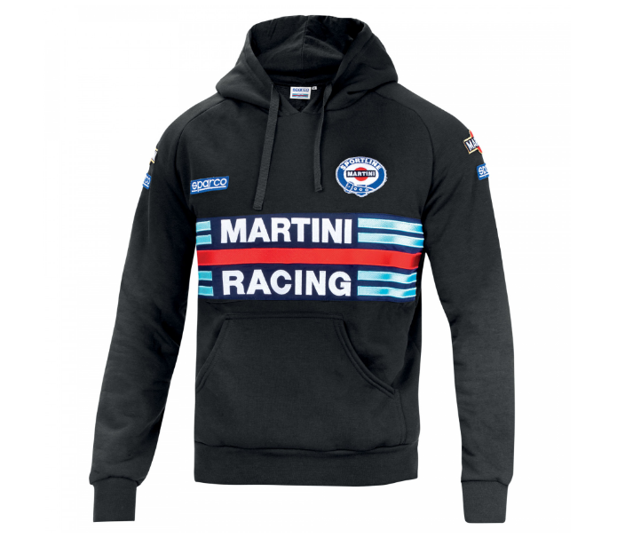 Felpa con cappuccio Hoodie Sparco Martini Racing Nero