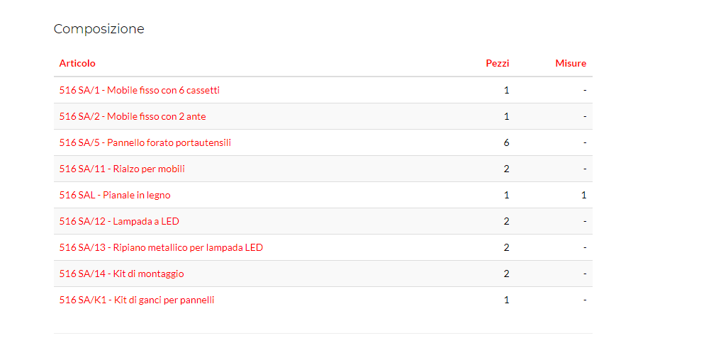 ARREDAMENTO PER OFFICINA piano legno Usag 516 SA/C1