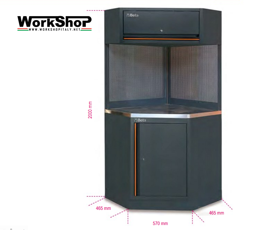 Angolo completo autoportante per arredo officina C45 Beta C45PRO CORNER/X