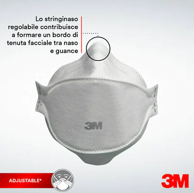 3M™ 9320D+ Aura™ Respiratore antiparticolato monouso, FFP2, senza valvola 3PZ.