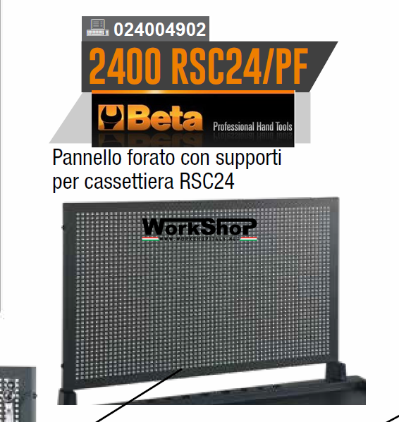 Pannello forato con supporti per cassettiera RSC24 2400 RSC24/PF