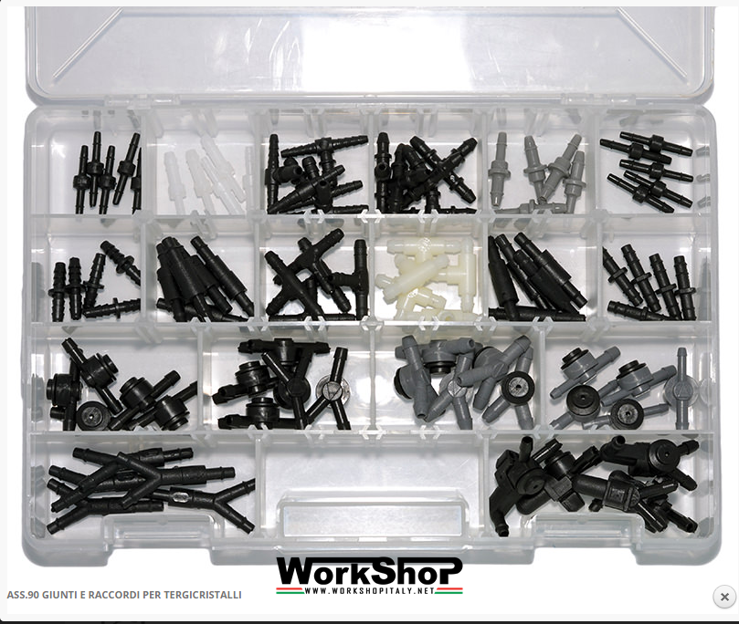 Set 90 giunti e raccordi tergicristalli Bgs Fermec FEC 090