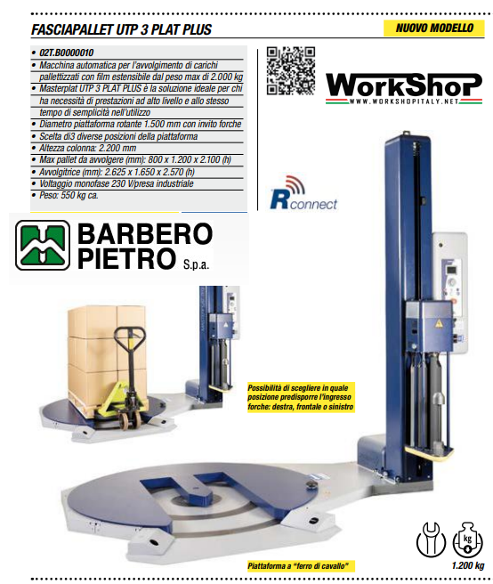 FASCIAPALLET UTP 3 PLAT PLUS Barbero 02T.B0000010