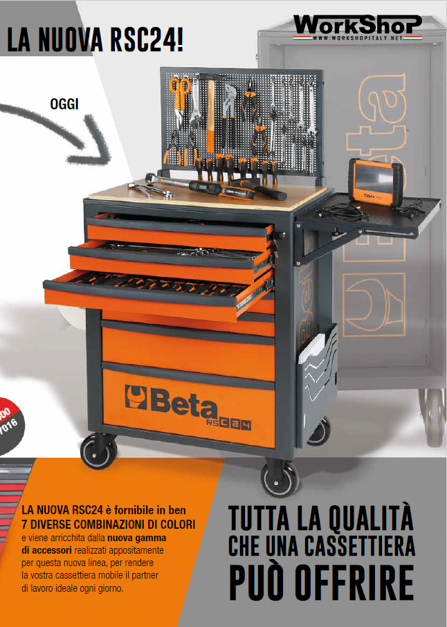 Carrello Beta RSC24 8 Cassetti + allestimento 398 utensili in termoformato morbido