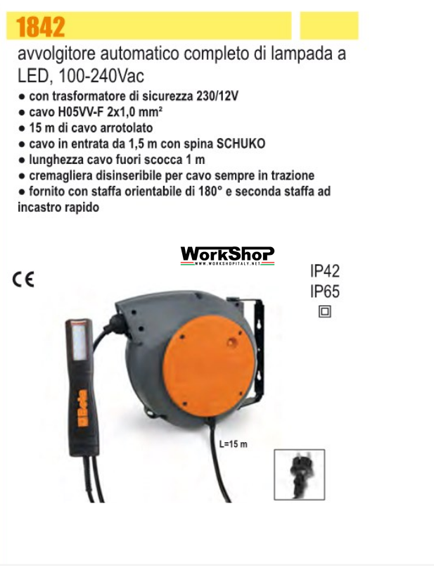 Avvolgitore automatico Beta100-240vAC Beta 1842 con lampada led