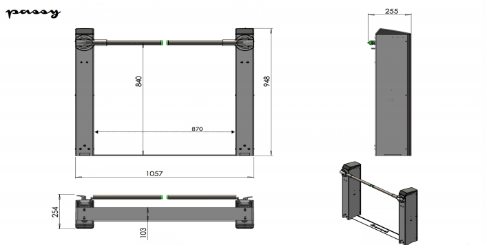 Barriera protezione con controllo temperatura mascherina riconoscimento facciale Passy
