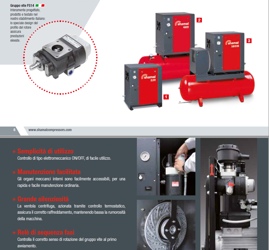 Compressori a vite Shamal Ghibli da 5,5 a 75Kw