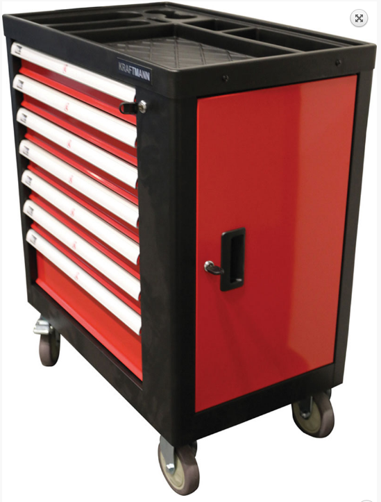 Carrello portautensili ROSSO Fermec Bgs 7 cassetti 197 utensili BGS 4074