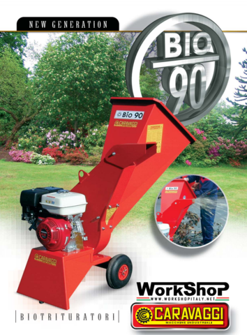 Biotrituratore Caravaggi BIO 90 motore Honda Elettrico motocoltivatore