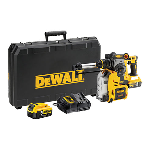 Tassellatore con aspirazione DeWalt 18v 5Ah 2,1J DCH275P2