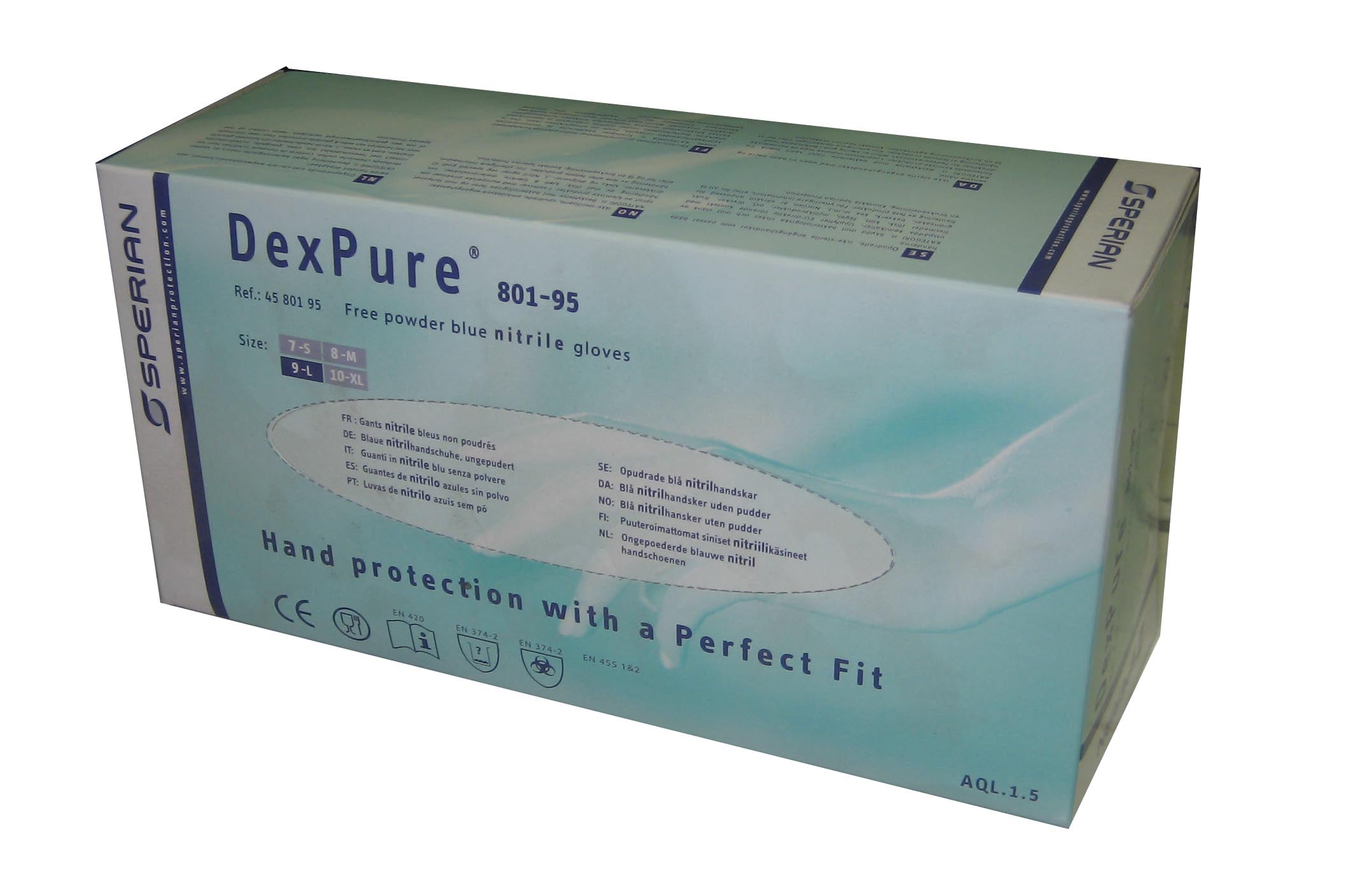 Guanti da lavoro nitrile SPERIAN DexPure 800-91 rischio chimico