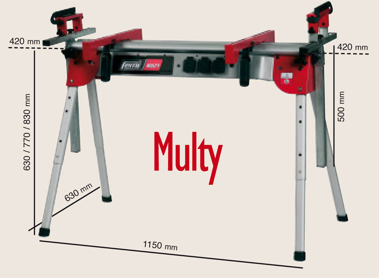Banco pieghevole per troncatrici Femi Multy 360