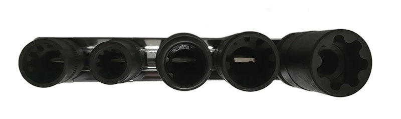 SET 5 PEZZI, BUSSOLE SPECIALI PER PINZE FRENI PER PORSCHE & VAG, SU GUIDA METALLICA FM-BRAKE