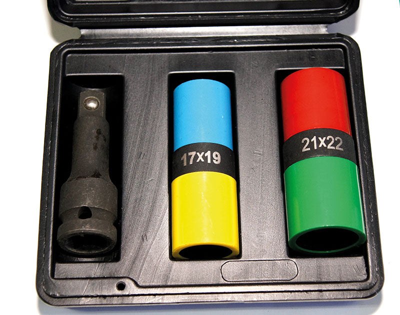 SET 3 PEZZI BUSSOLE RIVESTITE DOPPIA MISURA + PROLUNGA, ATT. 1/2” FM17220