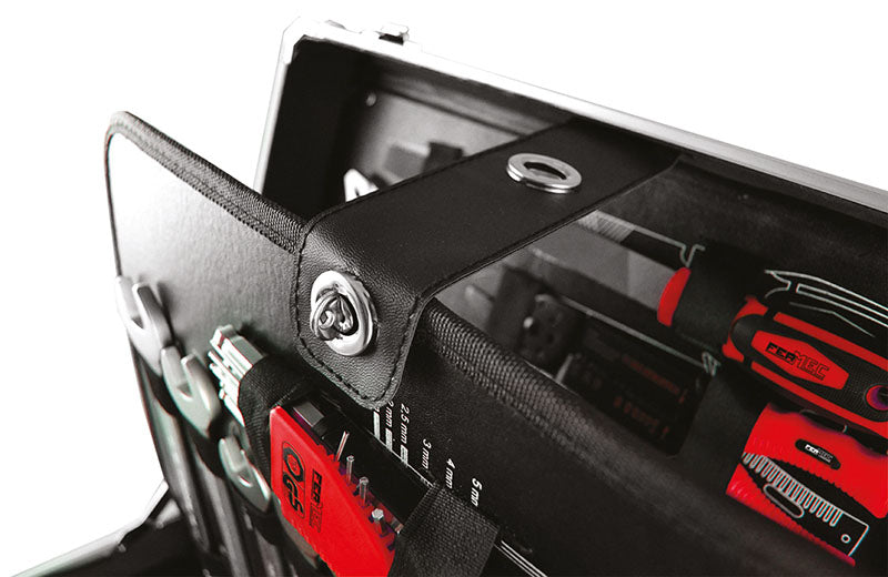 VALIGETTA IN ALLUMINIO CON 159 UTENSILI PROFESSIONALI + BUSSOLE DA 1/4” + 1/2” IDEALE PER ASSISTENZA E MANUTENZIONE Fermec FM24159