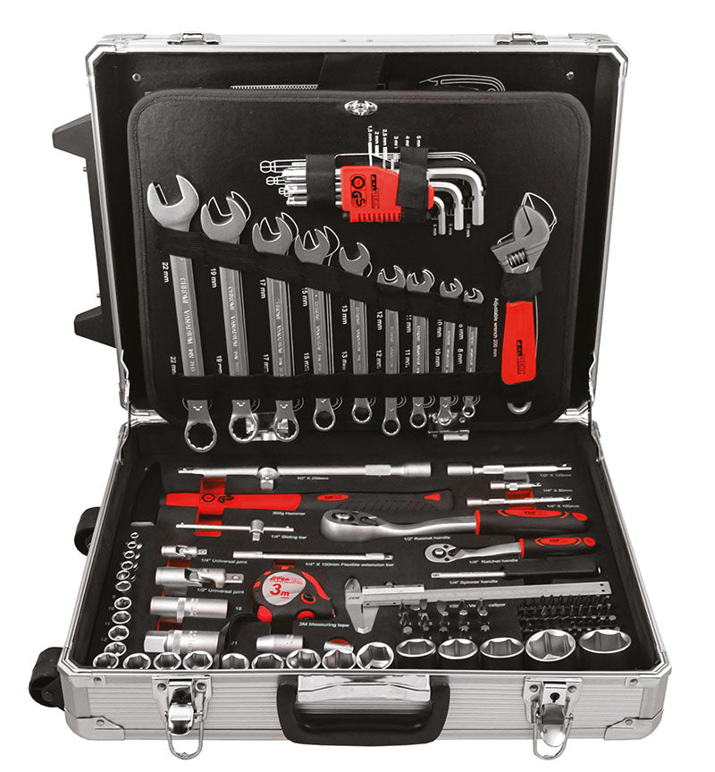 VALIGETTA-TROLLEY IN ALLUMINIO 159 PEZZI, IDEALE PER ASSISTENZA E MANUTENZIONE Fermec FM53159