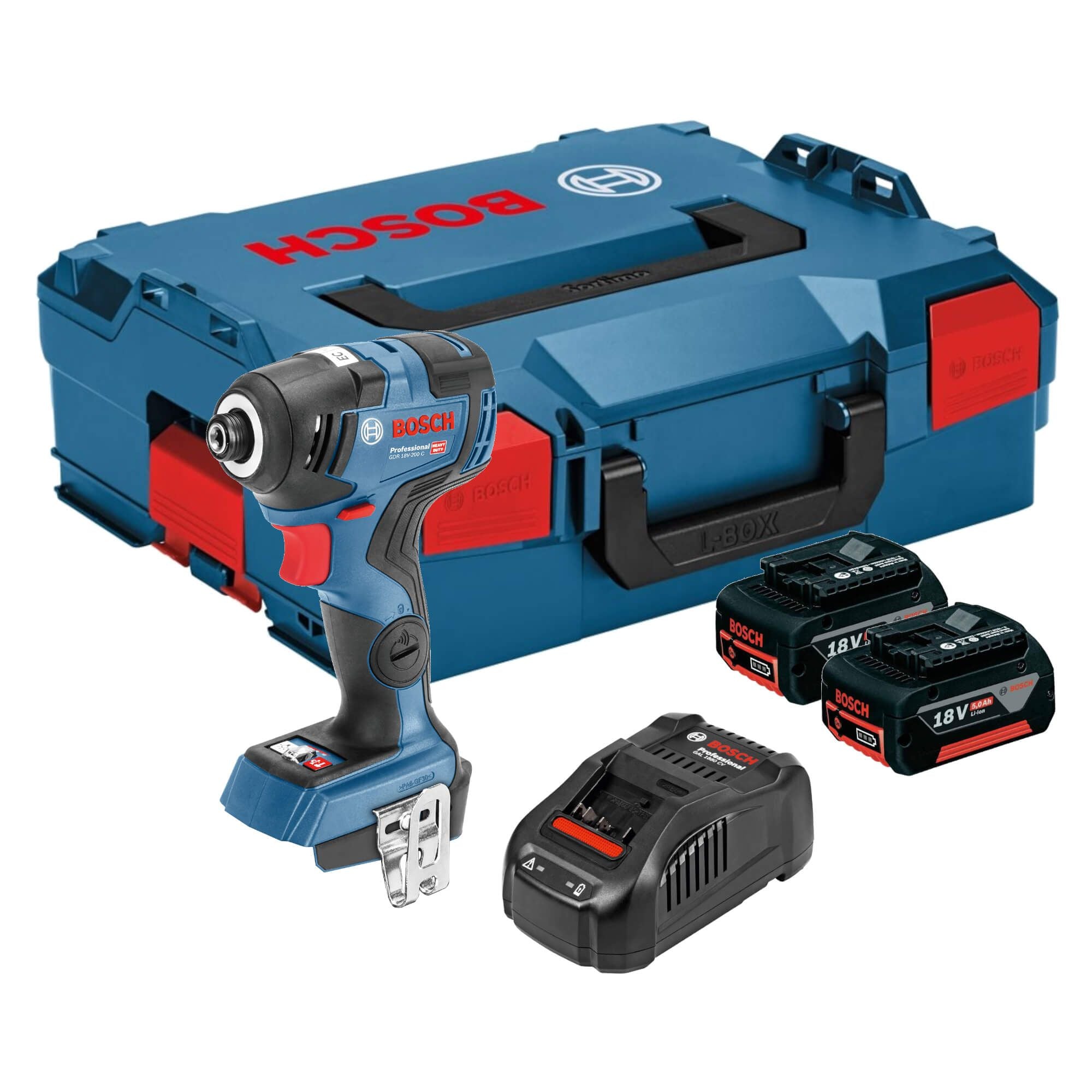 Avvitatore ad impulsi GDR 18 V-200 C Bosch 5Ah