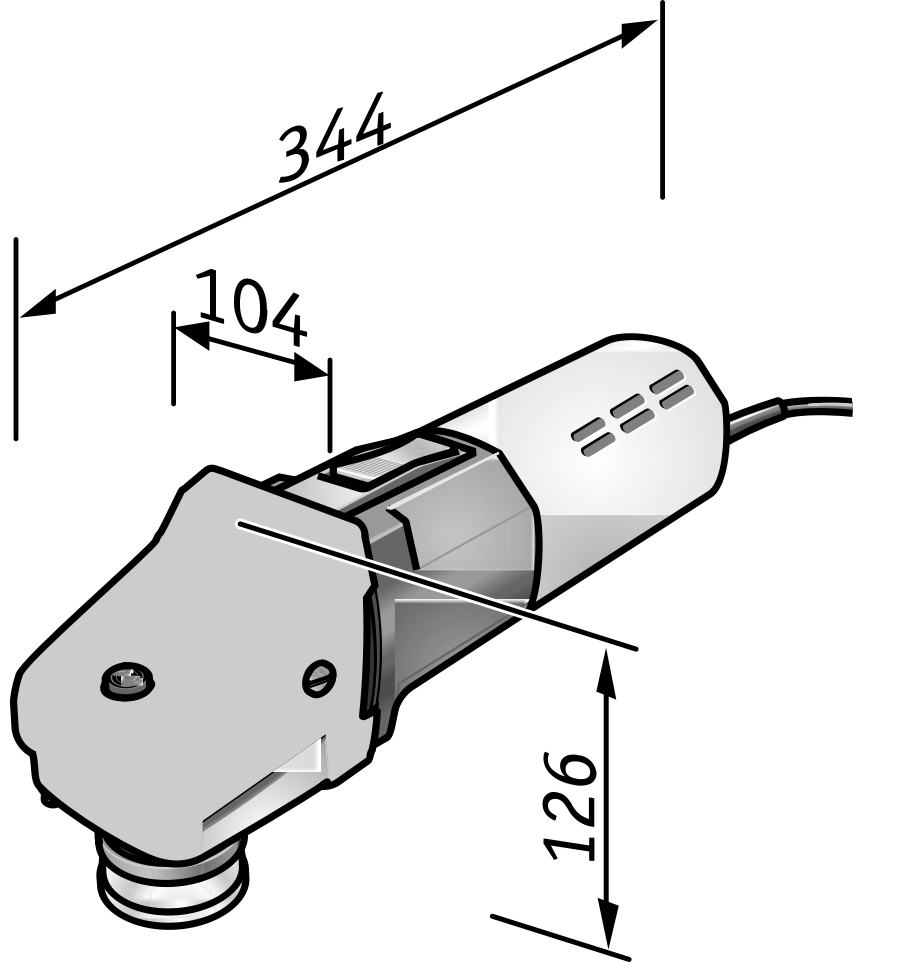 Smerigliatrice da 1500 watt senza aspirazione, 178 mm FLEX LG 1704 VR
