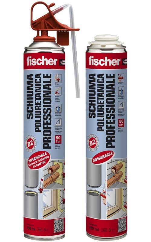 Schiuma poliuretanica Fischer 750ml Manuale o Pistola Professionale