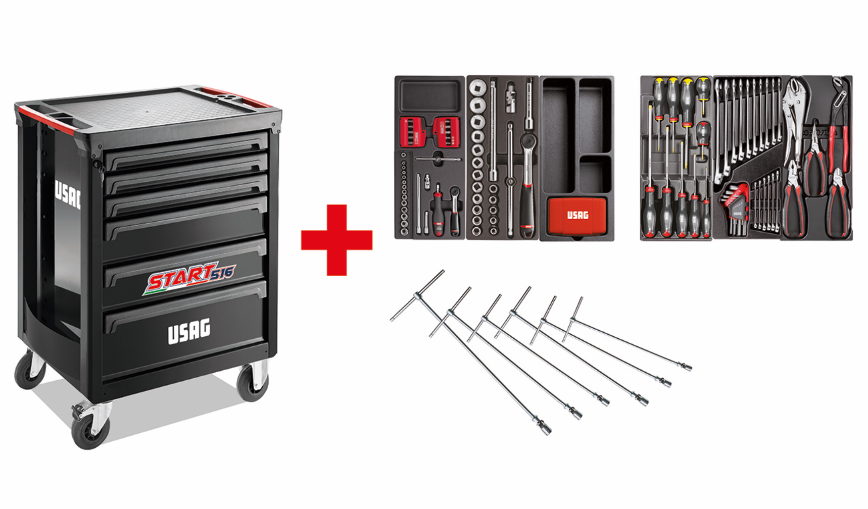 Carrello Usag 516 START con assortimento AUTORIPARAZIONE 495 PA 142pz