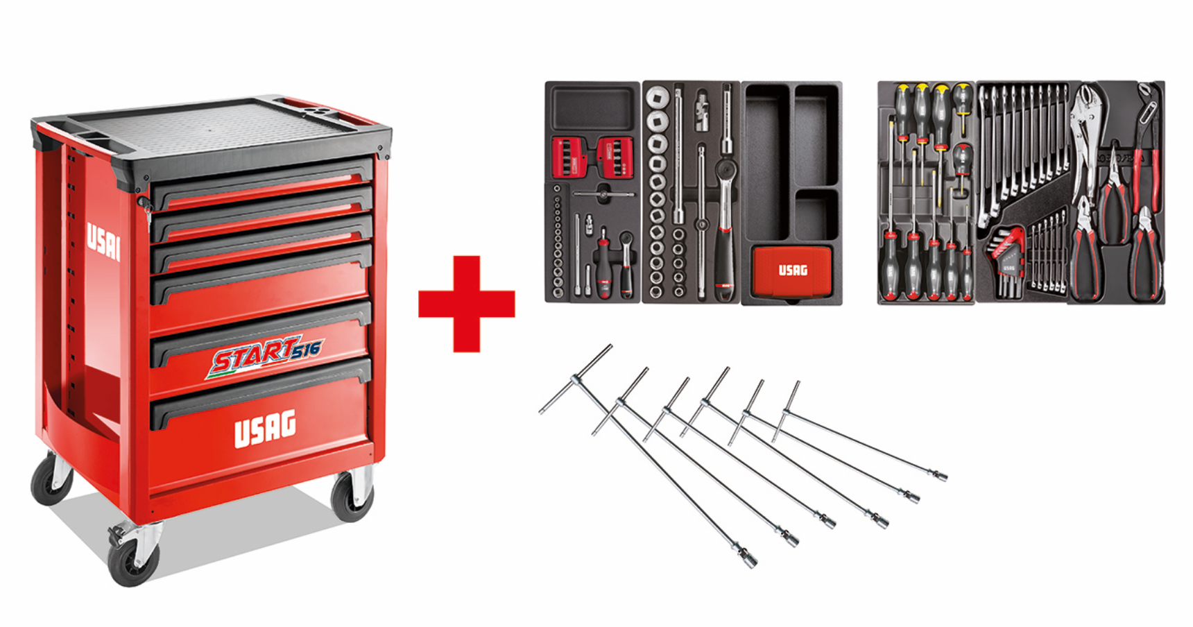 Carrello Usag 516 START con assortimento AUTORIPARAZIONE 495 PA 142pz