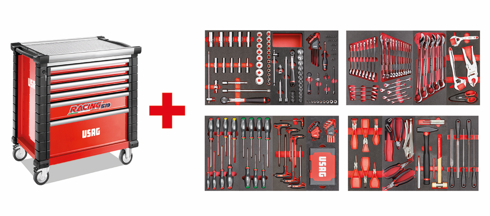 Carrello Usag 519 RACING con assortimento MANUTENZIONE 495MC 300pz